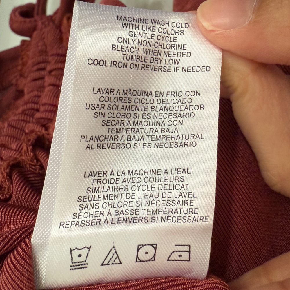 Women's Ruched Rust Top - Picture 6 of 9